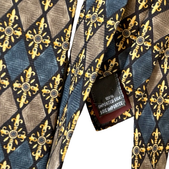 Christian Dior Mens Neck Tie 100% Silk Geometric Luxury Preppy Designer - Picture 8 of 9